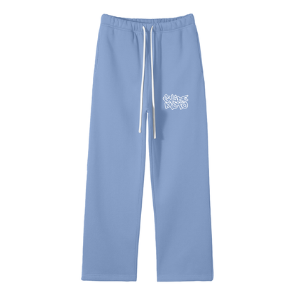 Unisex Solid Color Fleece Straight Leg Pants