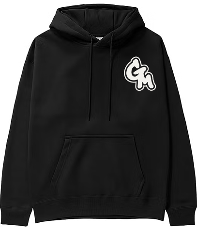 Black And White Glide Moto Hoodie