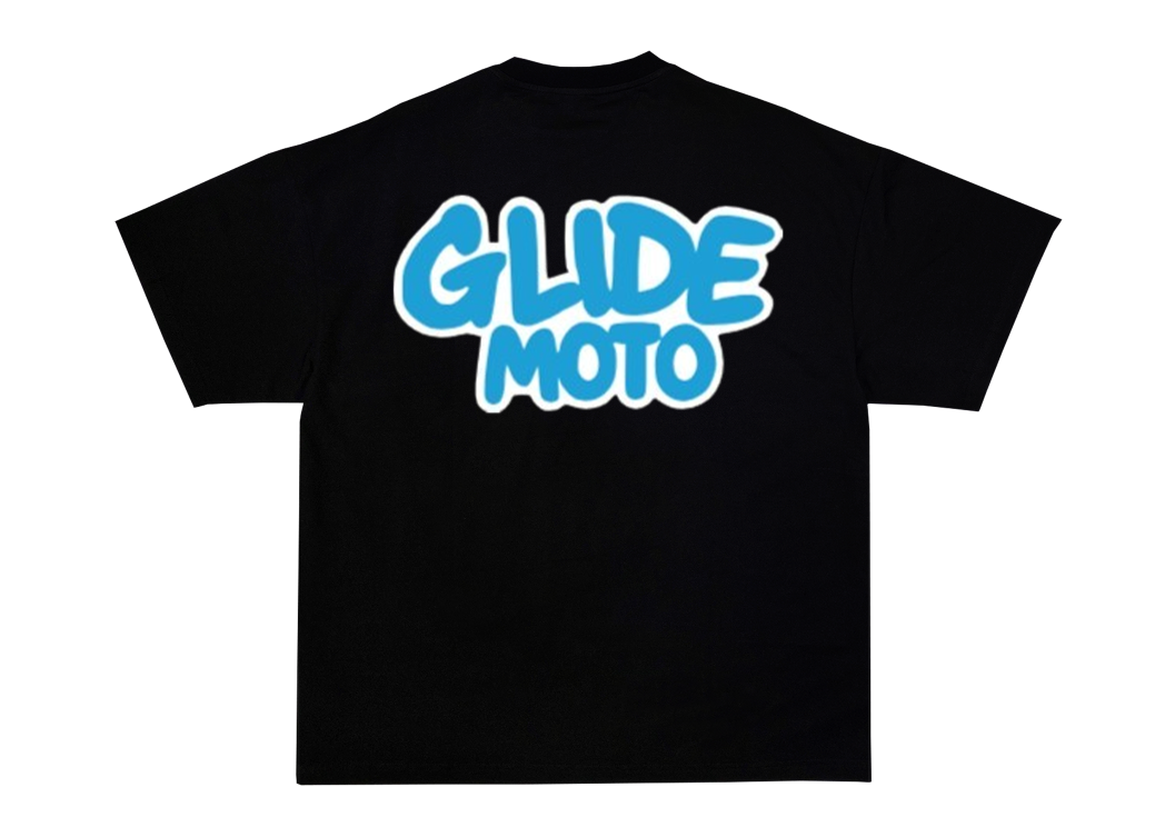 Blue and White Glide Moto T-shirt