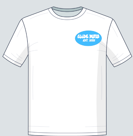 Blue and White Glide Moto Emblem T-Shirt